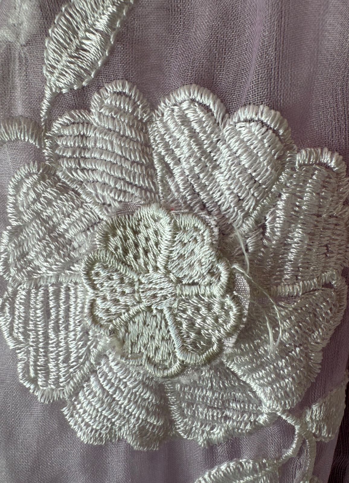 Designer cotton muslin shirt with very smart neck thread embroidery