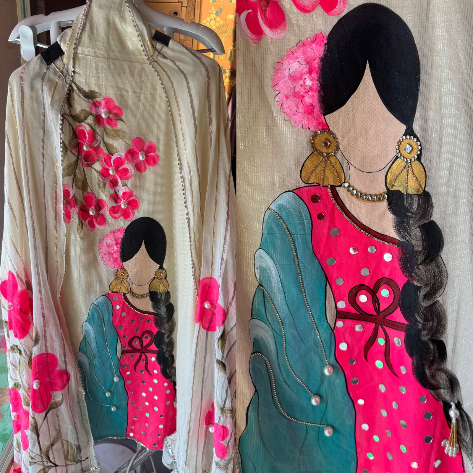 Pure soft organic cotton shirt with shimmer in it.