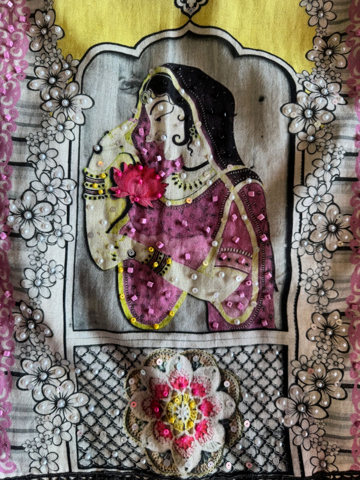 Pure handloom cotton pieces with high quality digital printing on the shirt with complete handwork