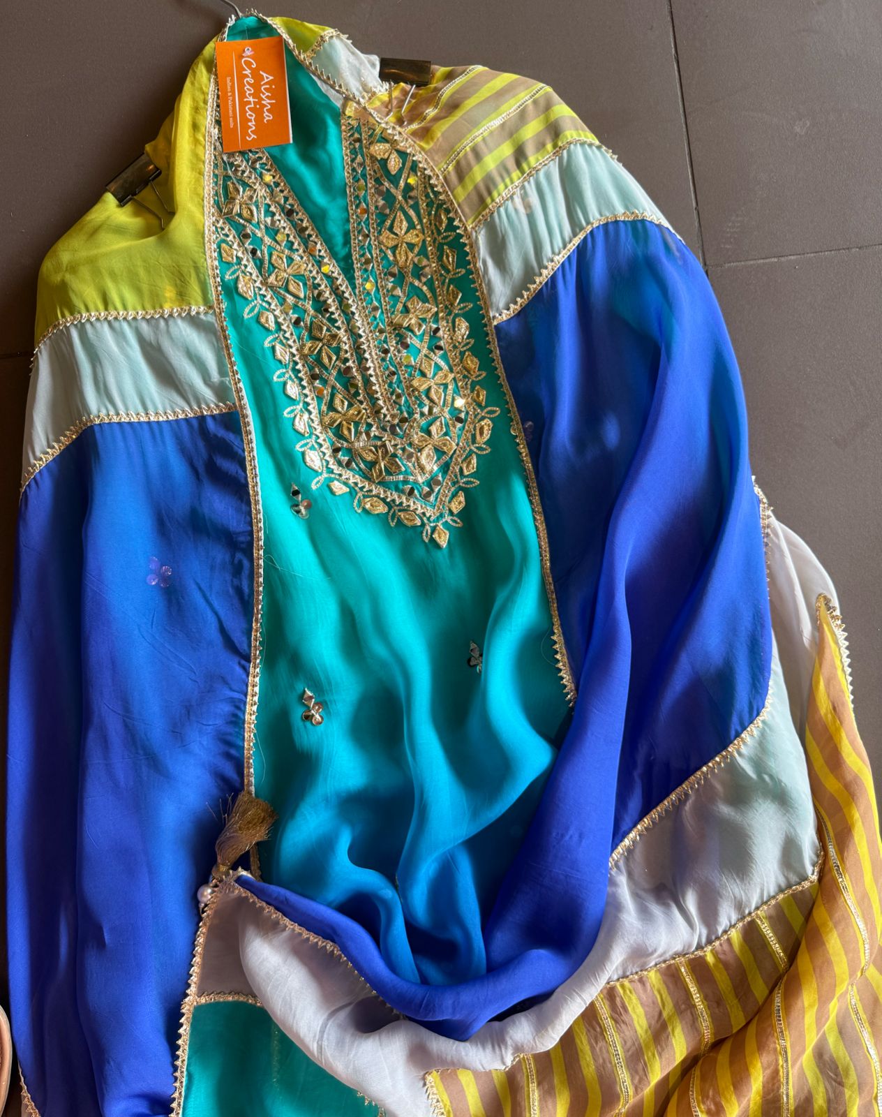 Soft organza unstitched suit fabric ombré shaded very classy and elegant collection