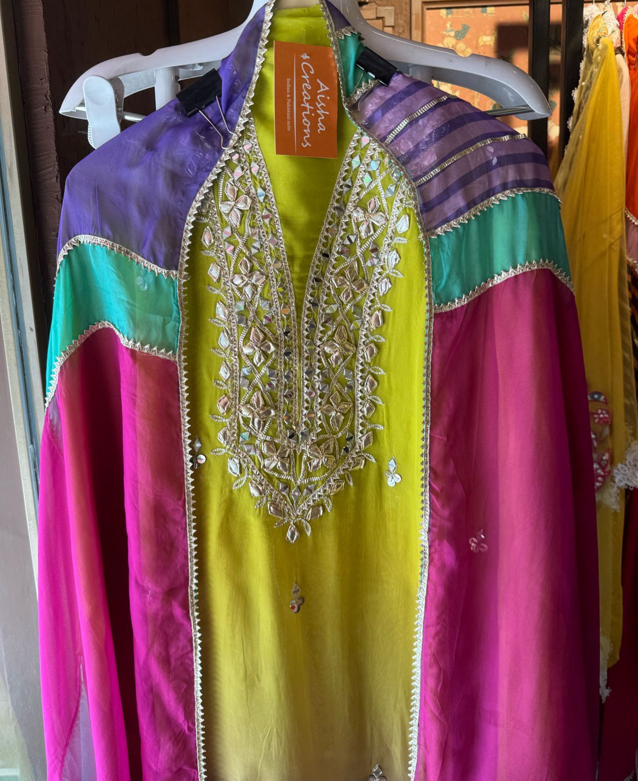 Soft organza unstitched suit fabric ombré shaded very classy and elegant collection