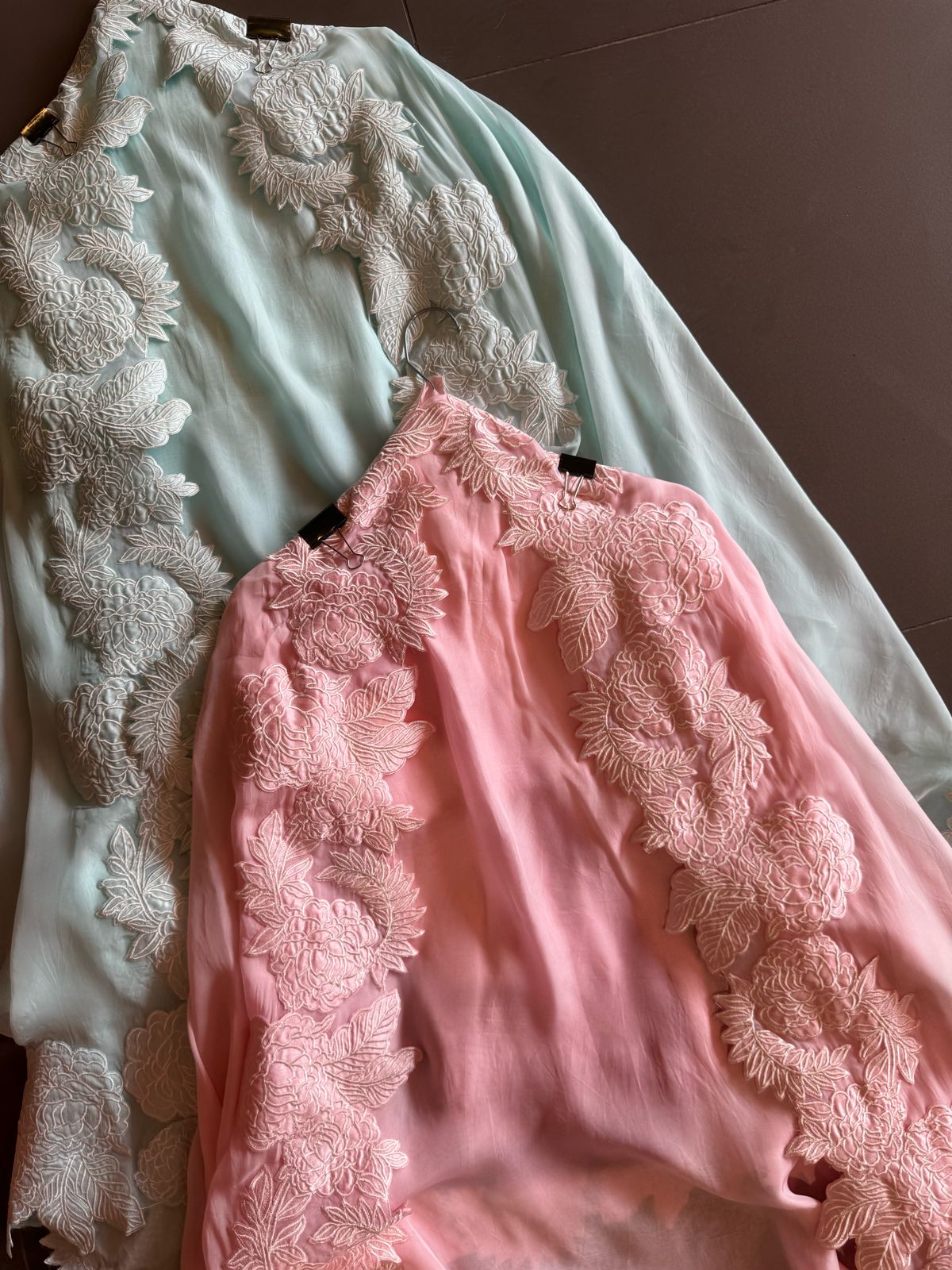 Super soft and Flowy organza with beautiful cushioning pattern on the shirt ghera