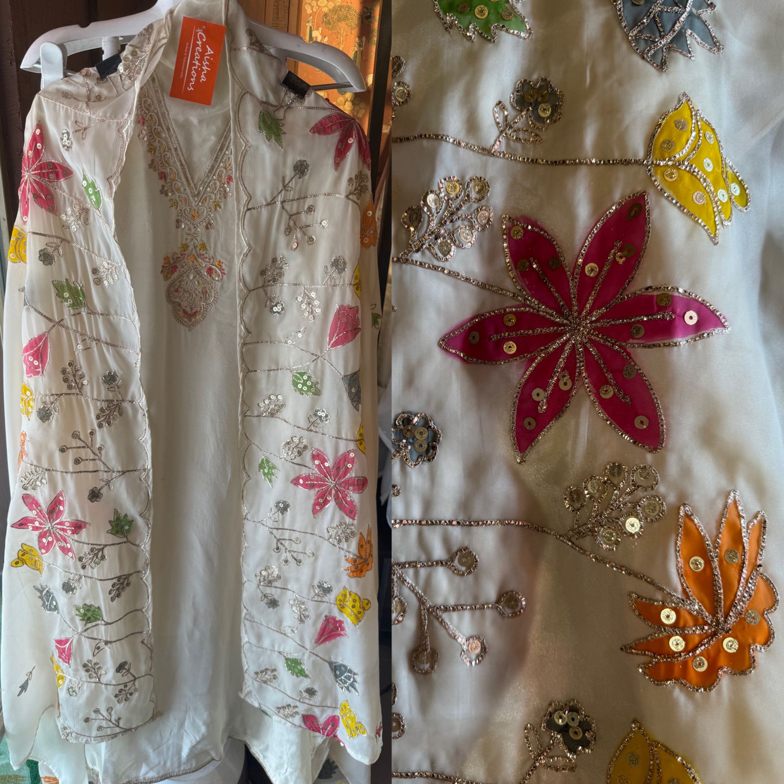 Soft organza shirt very lightweight shirt with very beautiful and gorgeous V neckline