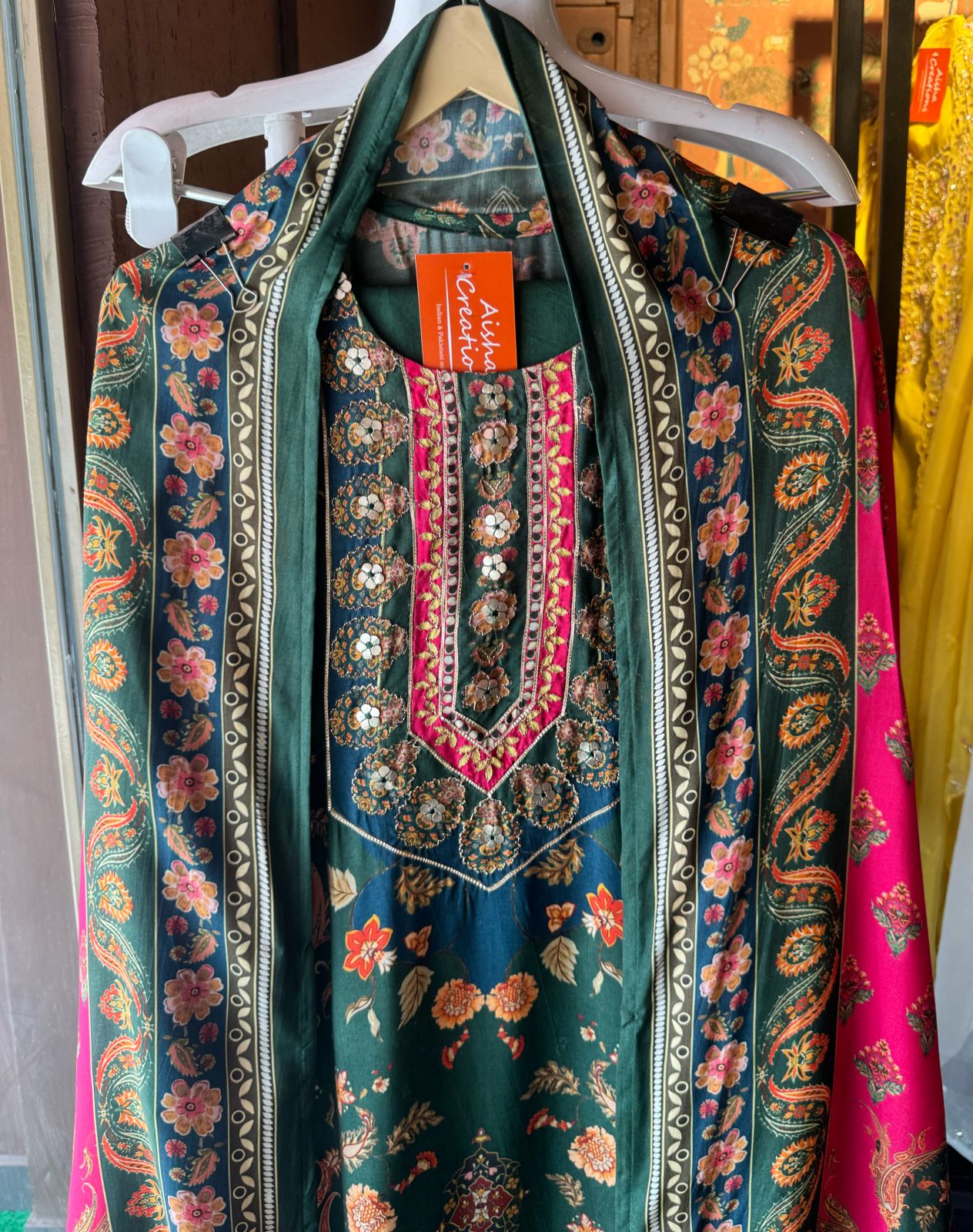 Beautiful and bright muslin suits with kalamkari printing , Beautifil reference taken from Ramayan and Mahabharata