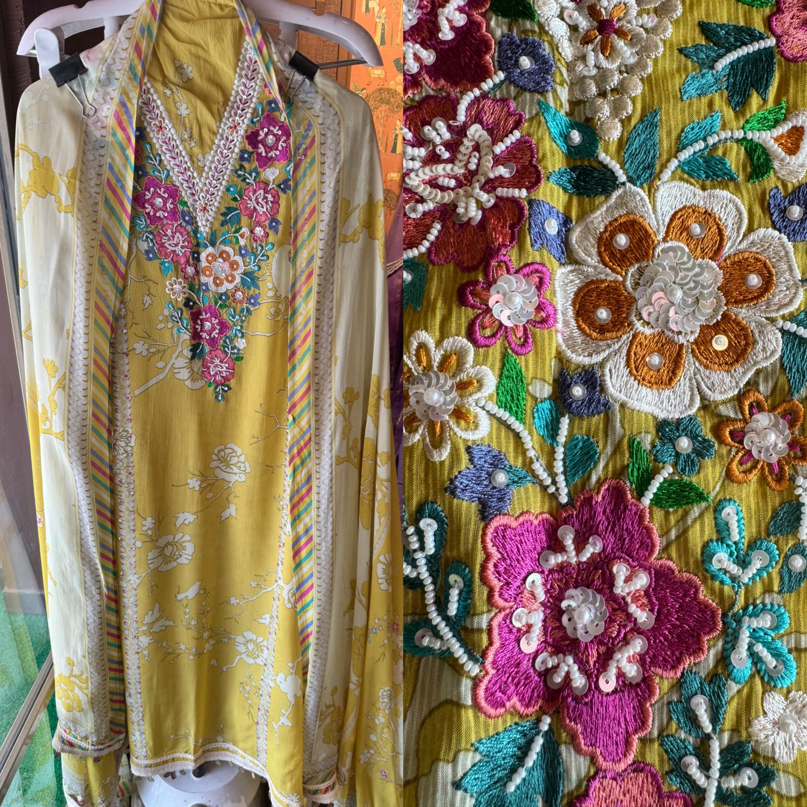 Pure and very soft self digital printed full size organza