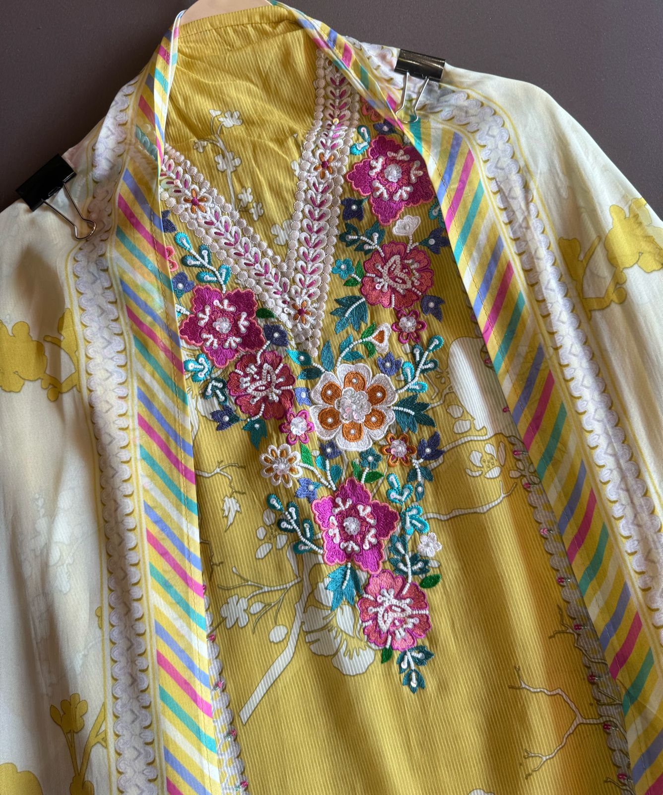 Pure and very soft self digital printed full size organza