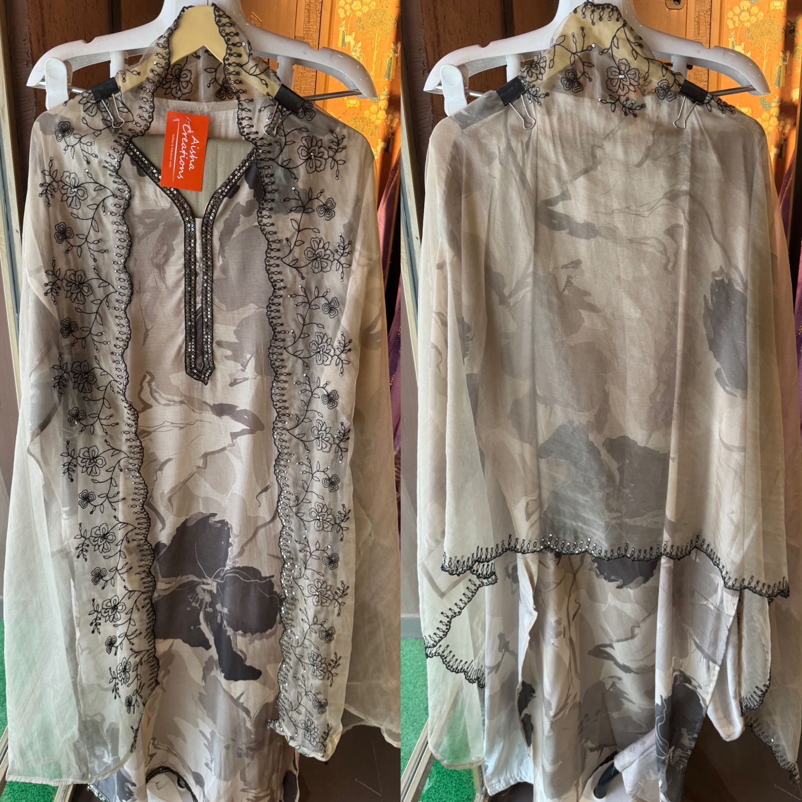 Pure muslin semi stitched shirt with beautiful print