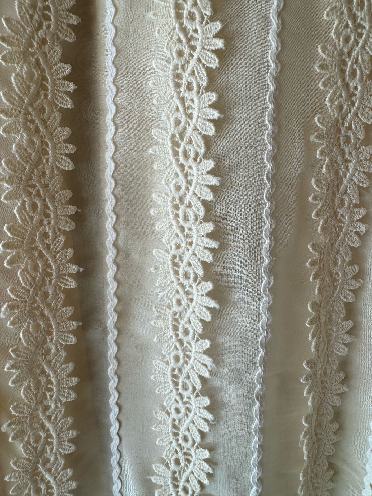 Soft organza Unstitched shirt very beautiful crochet lacework done overall on the shirt