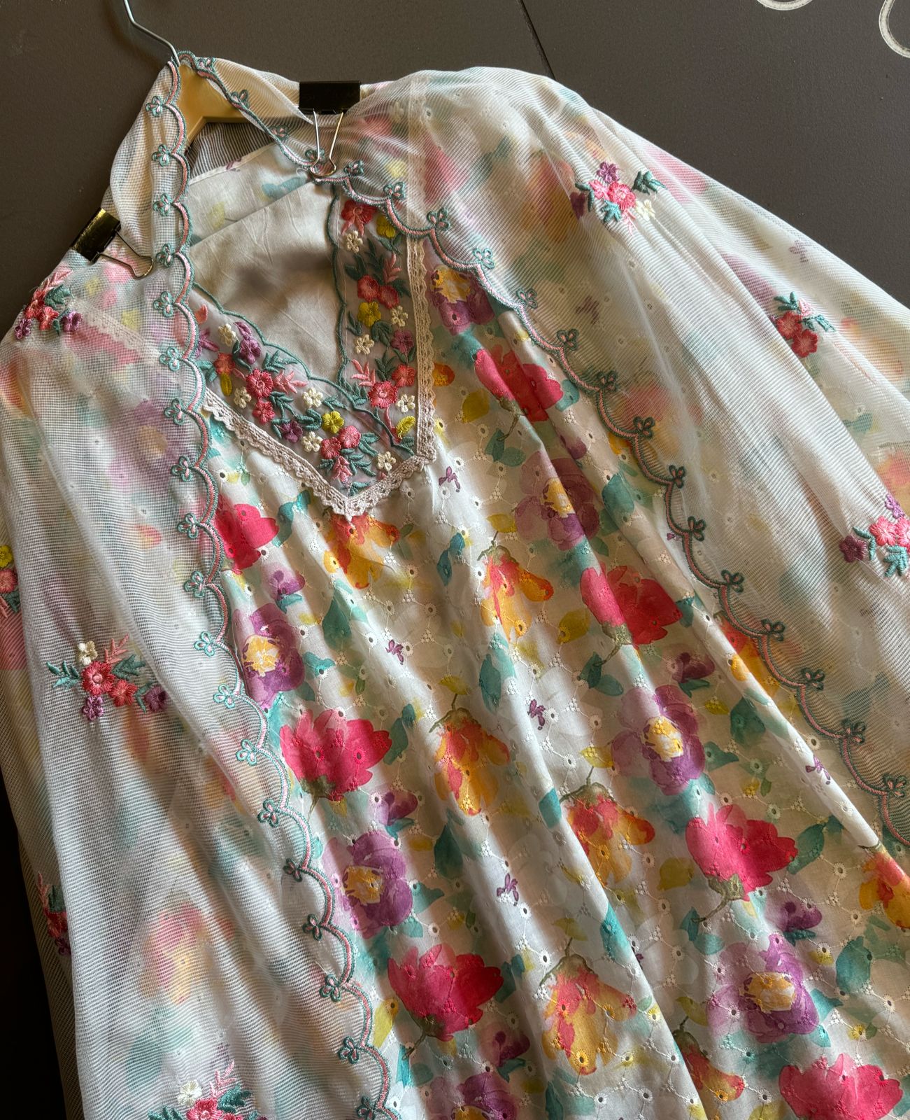 Cotton chicken shirt with digital floral printing very beautiful print