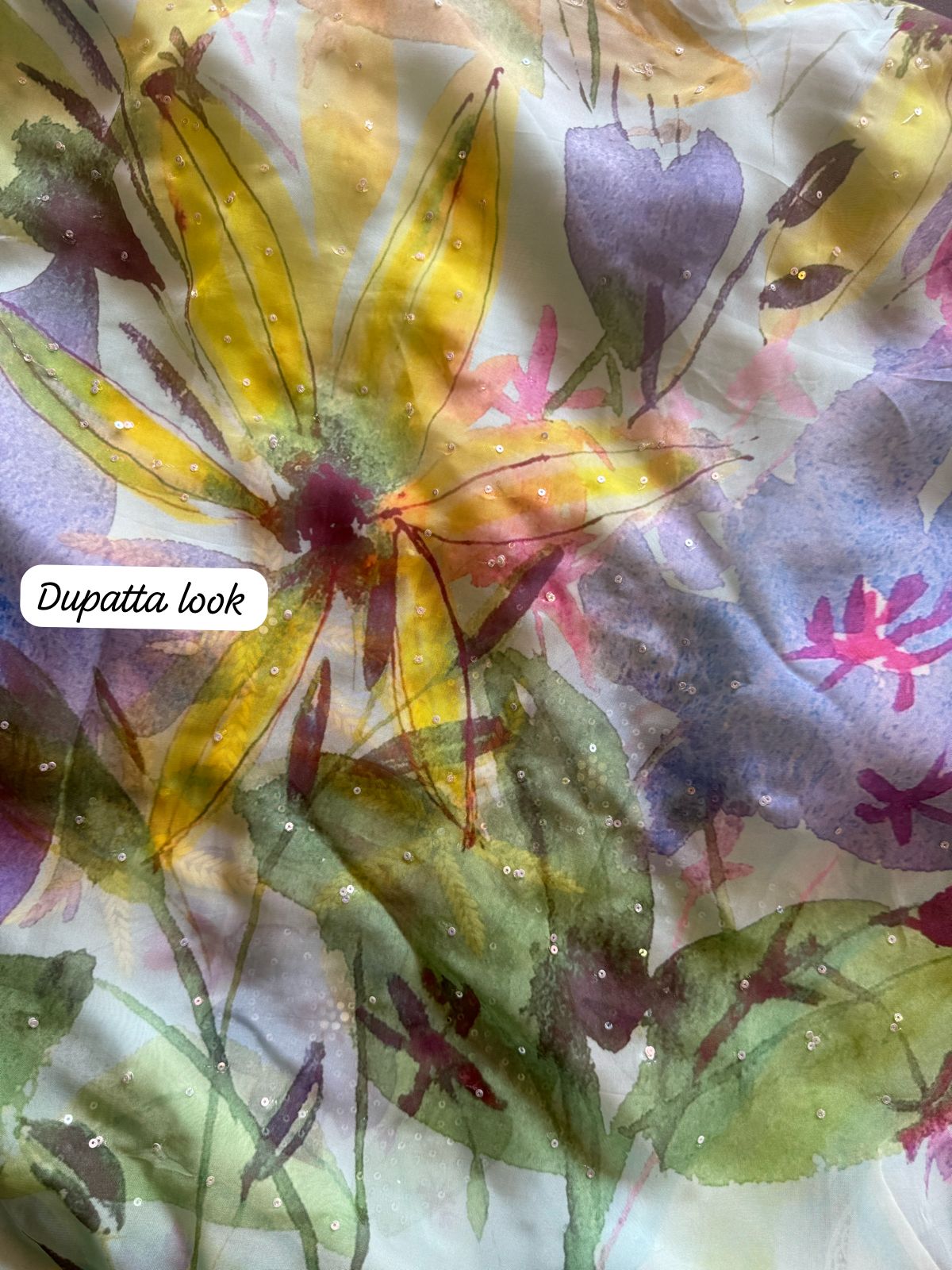 100% Pure soft organza shirt with very high quality digital