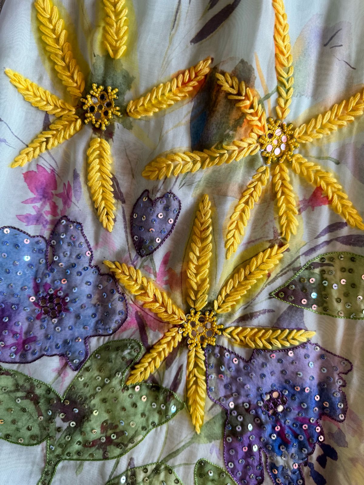 100% Pure soft organza shirt with very high quality digital