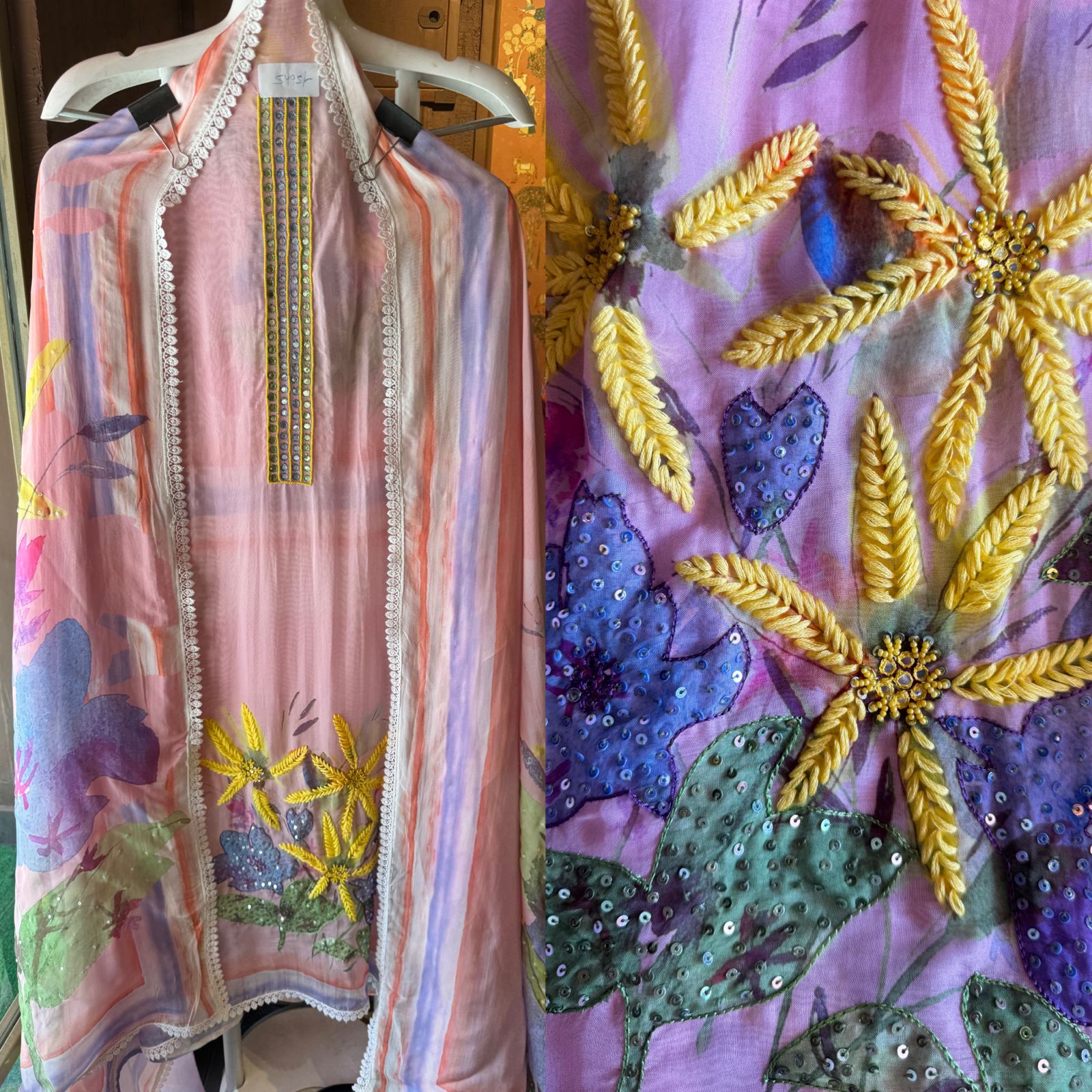 100% Pure soft organza shirt with very high quality digitalx