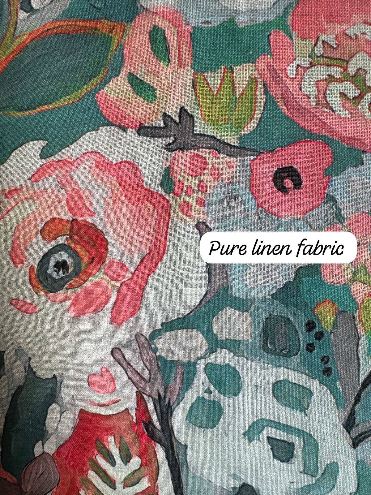 Pure digital printed cotton linen unstitched full size shirt