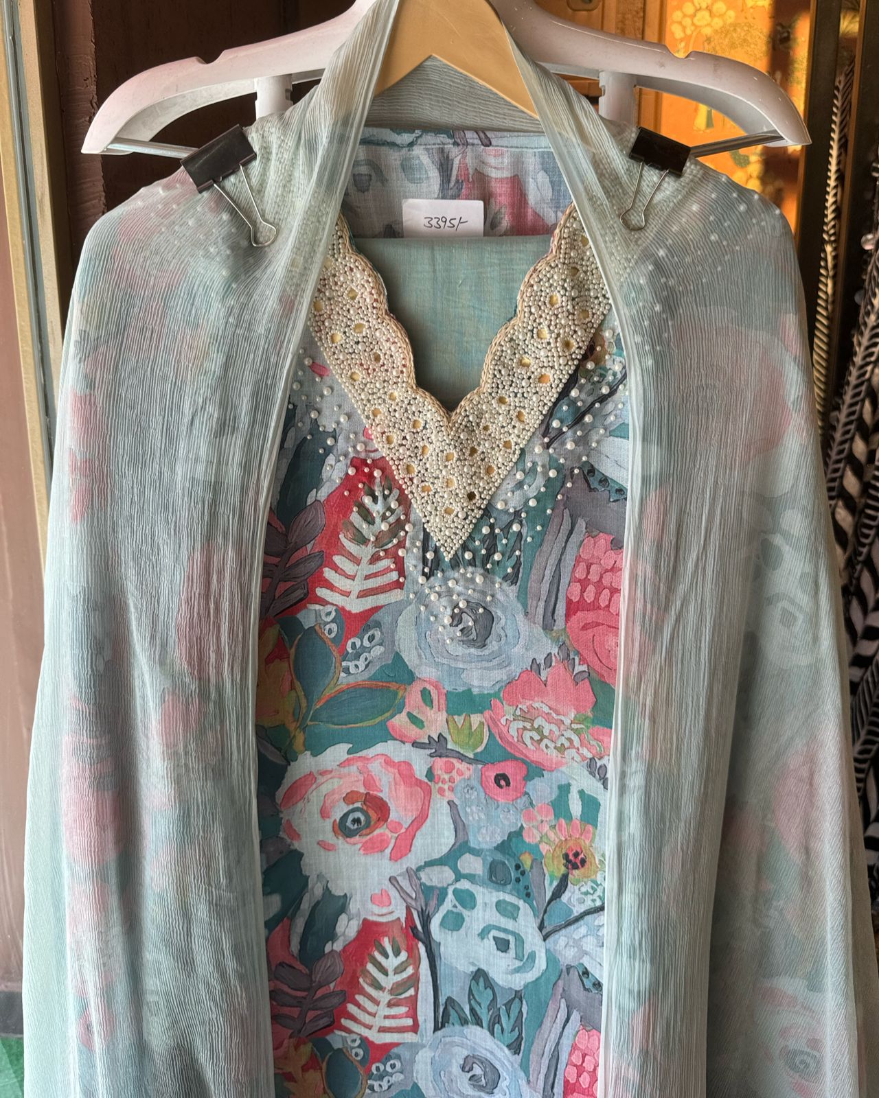 Pure digital printed cotton linen unstitched full size shirt