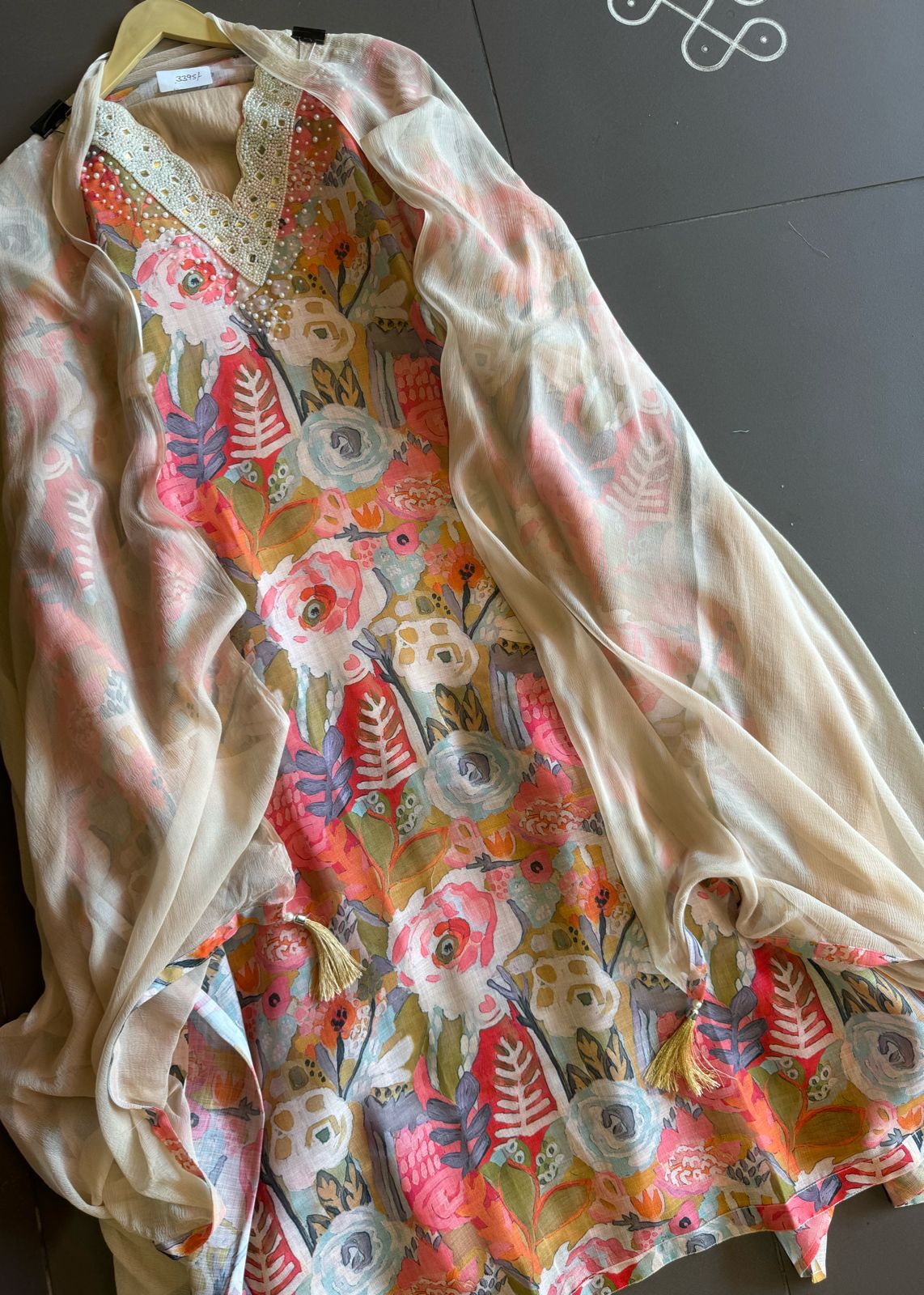 Pure digital printed cotton linen unstitched full size shirt