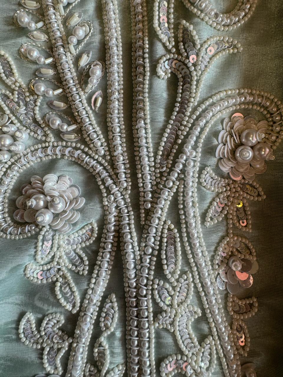 Pure shimmer tissue unstitched Pakistani hand embroidered Concepts.