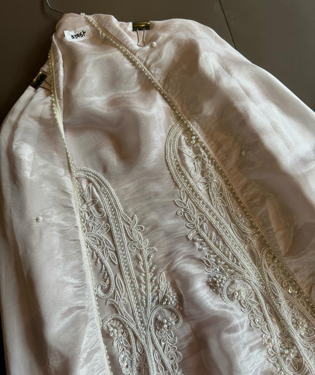 Pure shimmer tissue unstitched Pakistani hand embroidered Concepts.