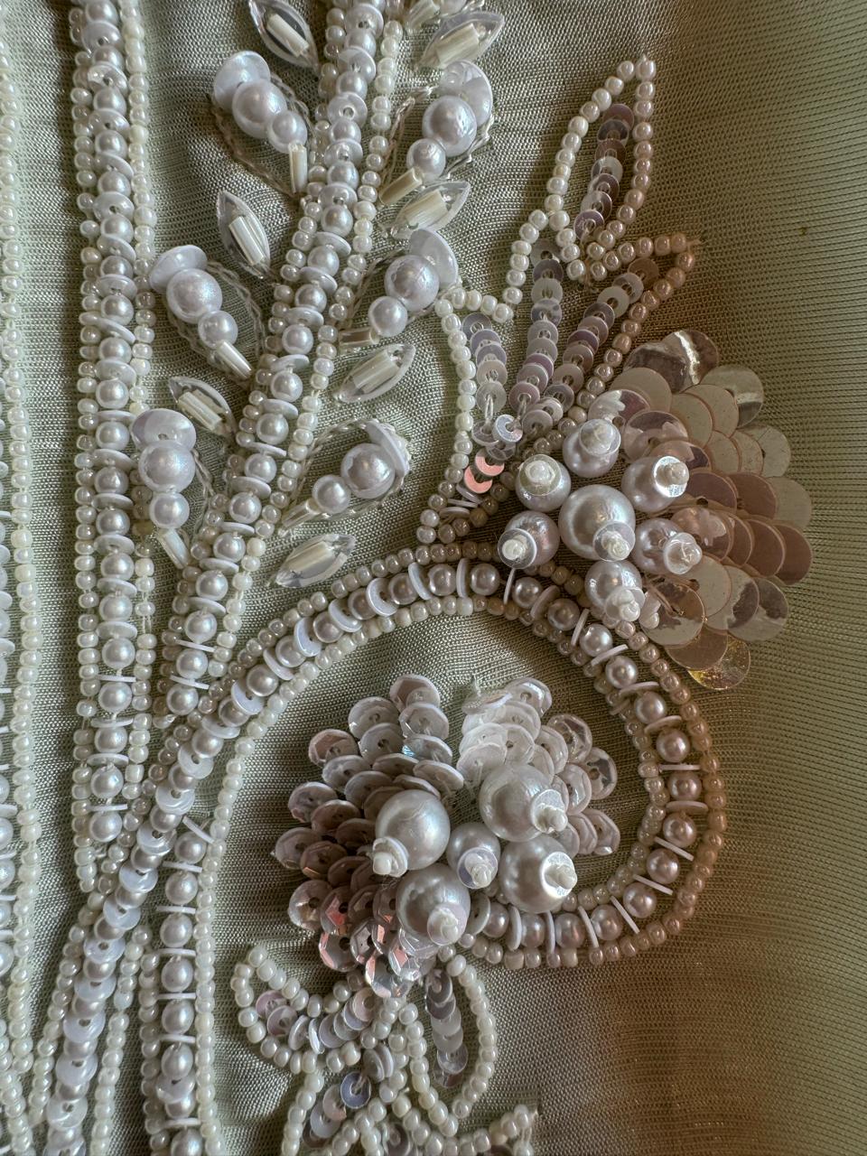 Pure shimmer tissue unstitched Pakistani hand embroidered Concepts.