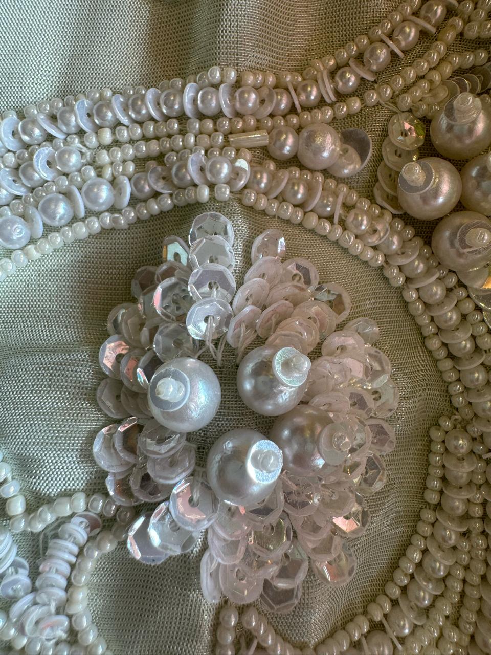 Pure shimmer tissue unstitched Pakistani hand embroidered Concepts.