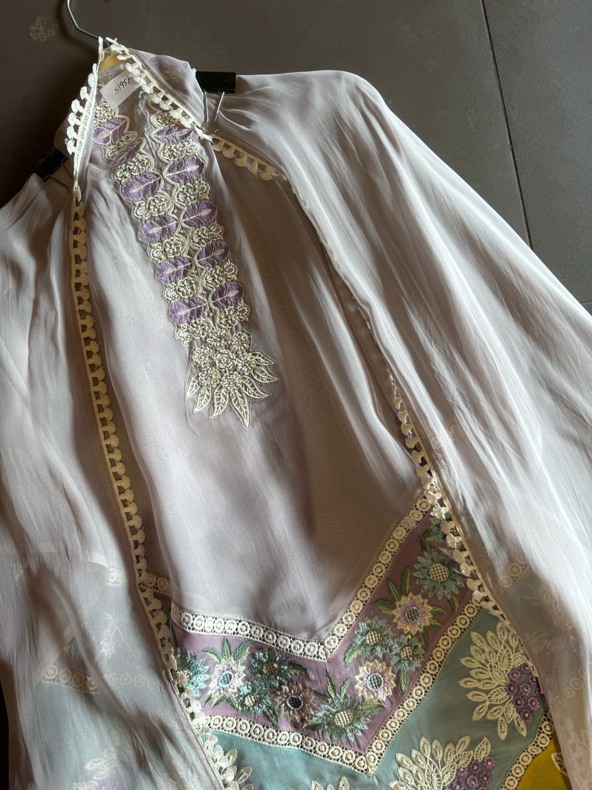 Pure and soft organza unstitched Shirt with very Beautiful