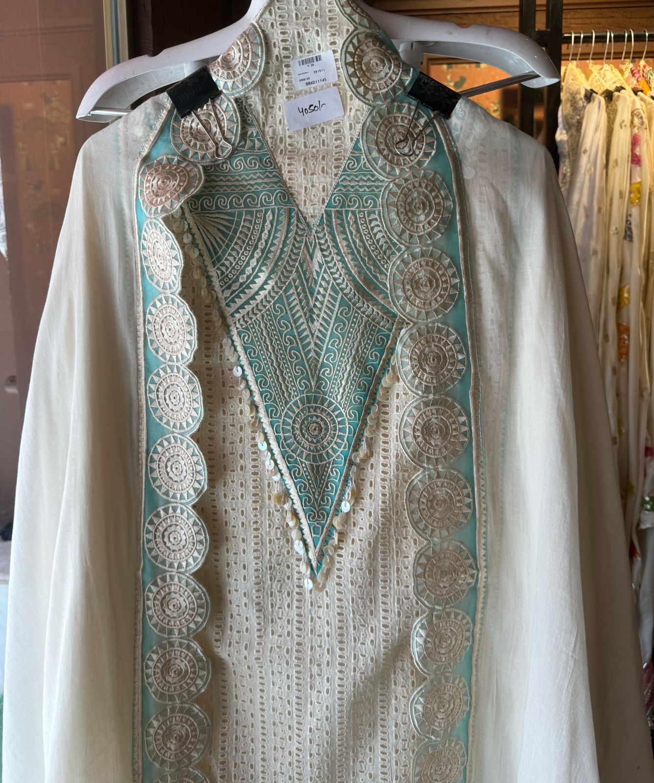 Beautiful summerish Mul cotton chicken suits with designer front with laces and thread embroidered