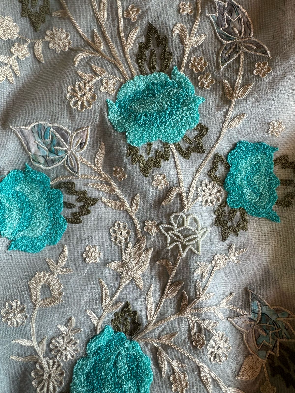 Super net unstitched shirt with Printed sides On muslin cotton (Copy)