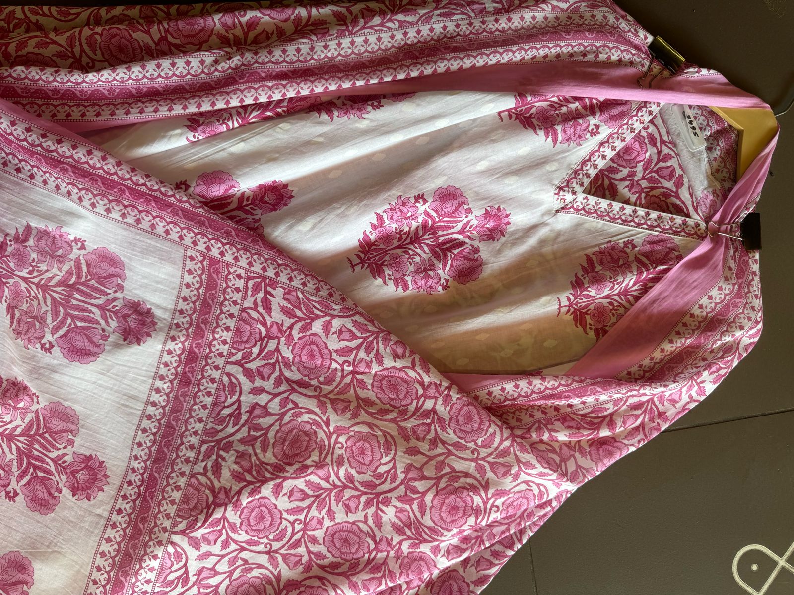 Pure organic cotton digital printed suits with V Neckline with sequence highlighting