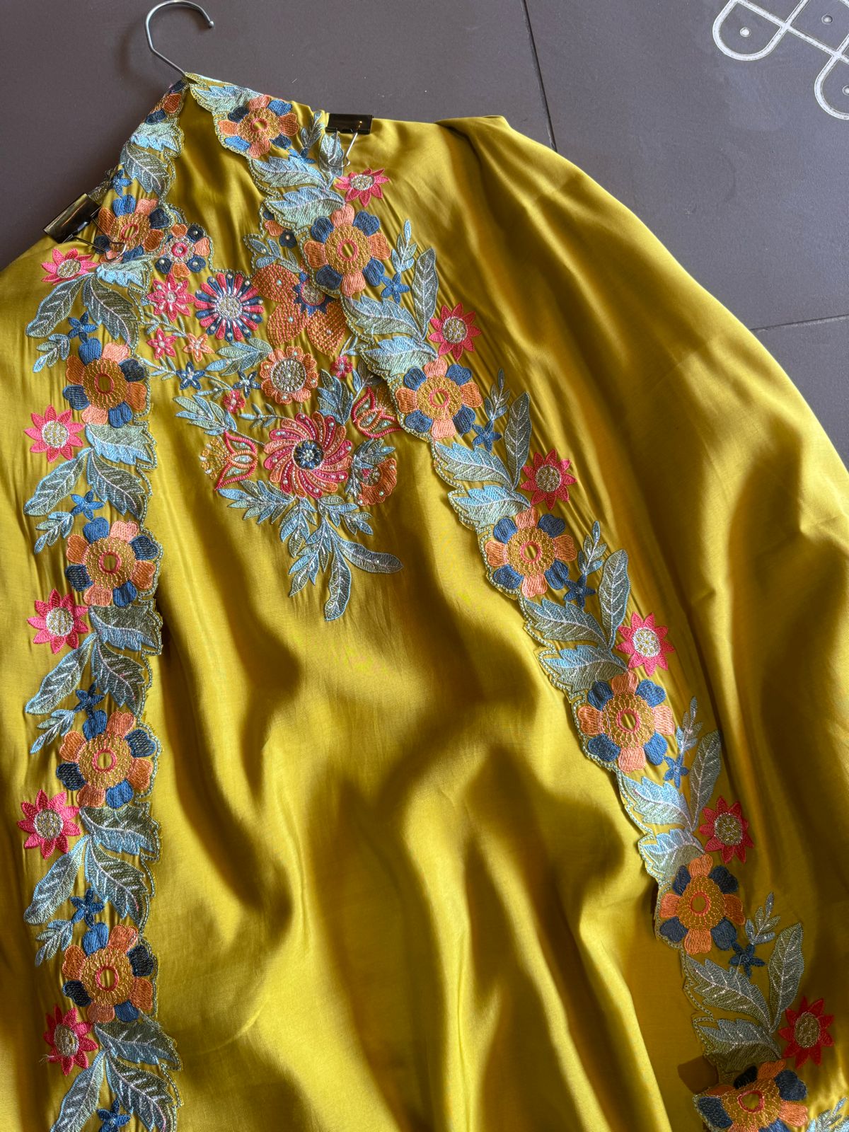 Pure jam cotton unstitched full size shirt with Thread embroidered neckline