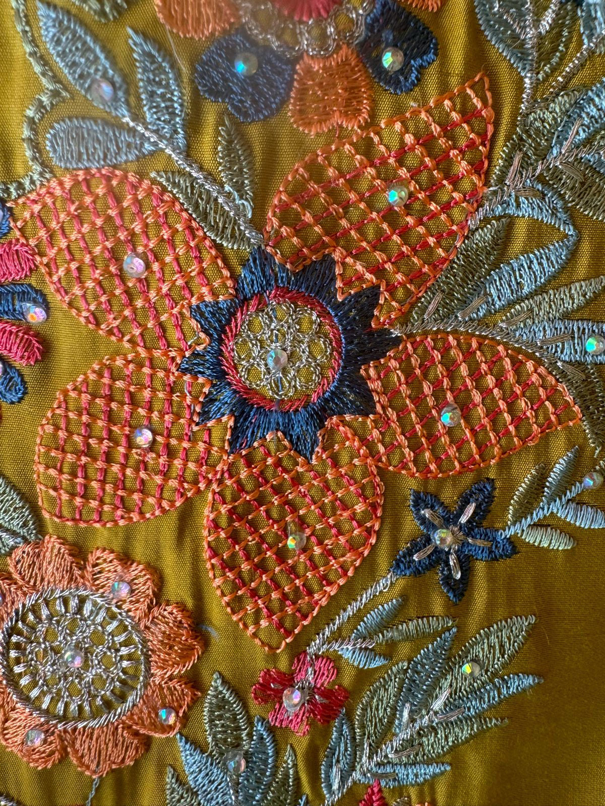 Pure jam cotton unstitched full size shirt with Thread embroidered neckline