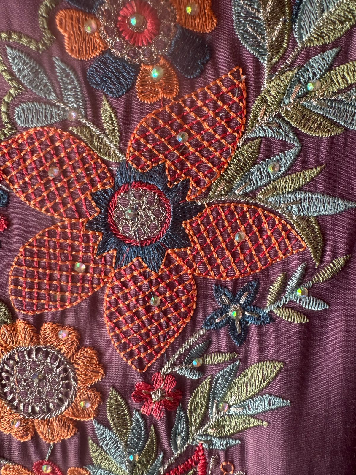 Pure jam cotton unstitched full size shirt with Thread embroidered neckline