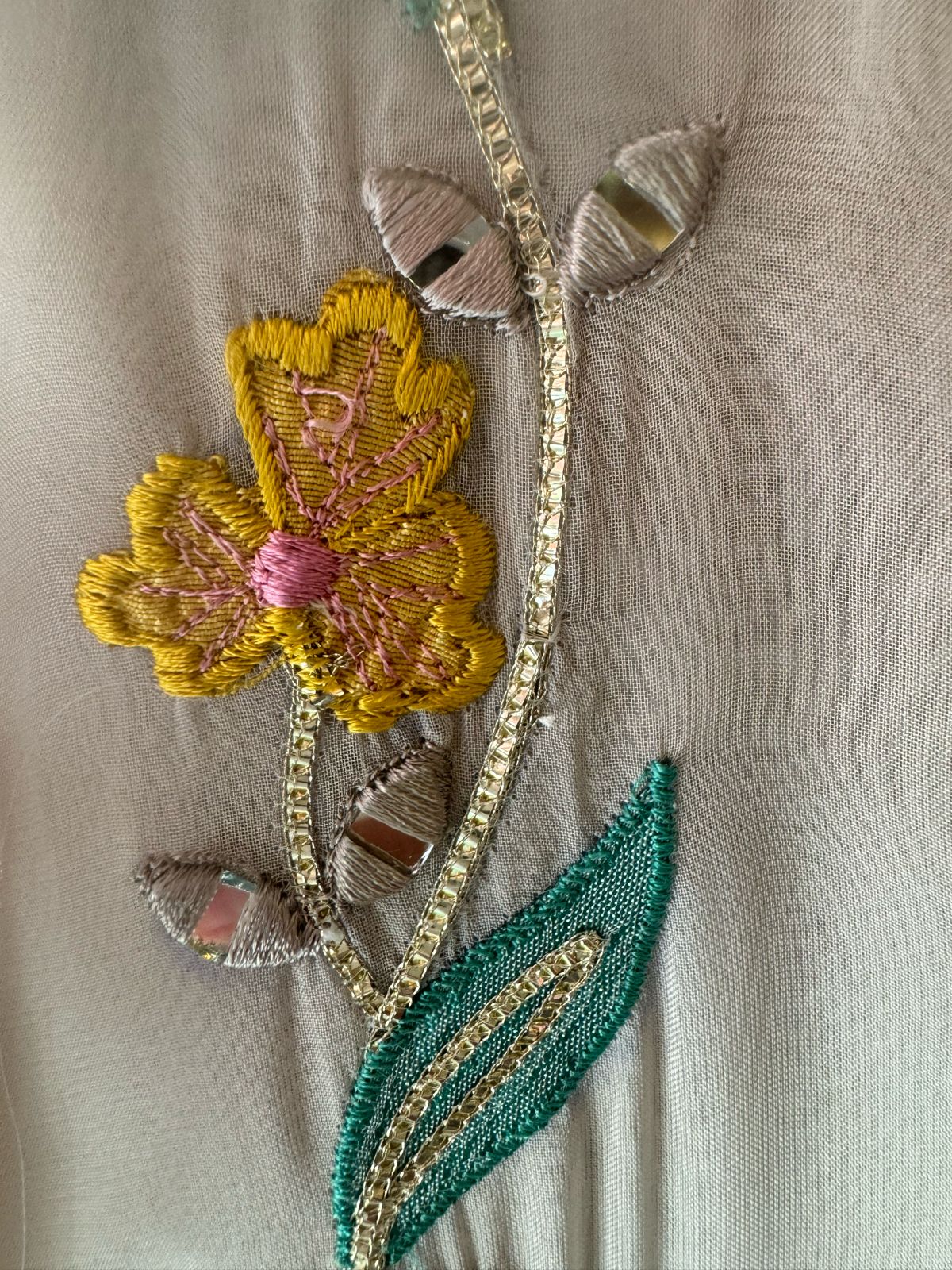 Pure soft organza unstitched designer patchwork suits