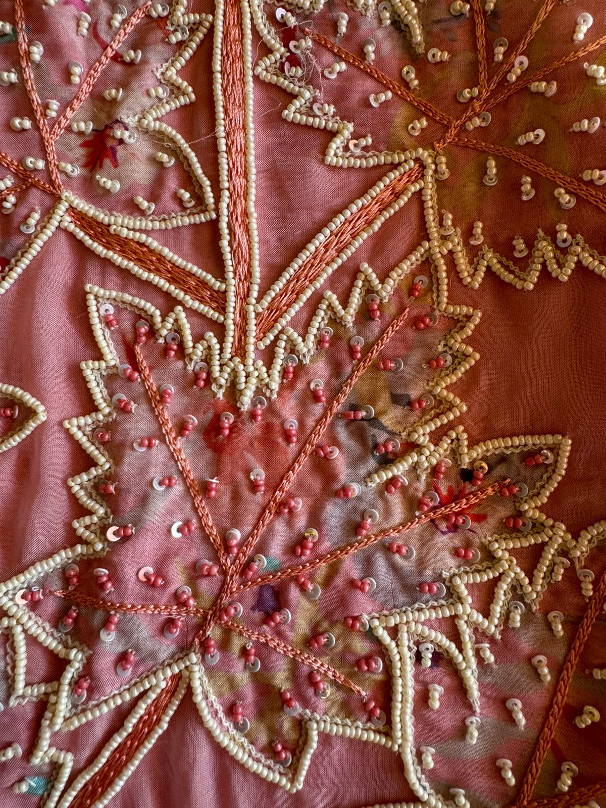 Super soft organza Unstitched full size shirt with beautiful neck Patti design