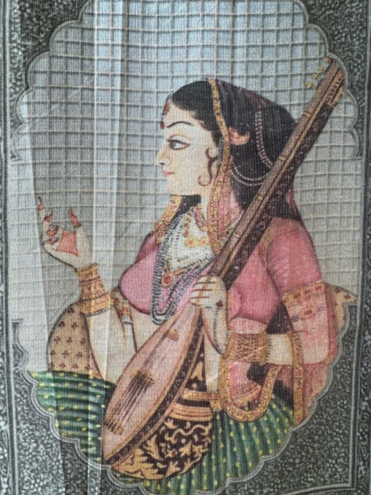 Soft digital printed muslin shirt with hardworking highlights on the neckline with very beautiful concept