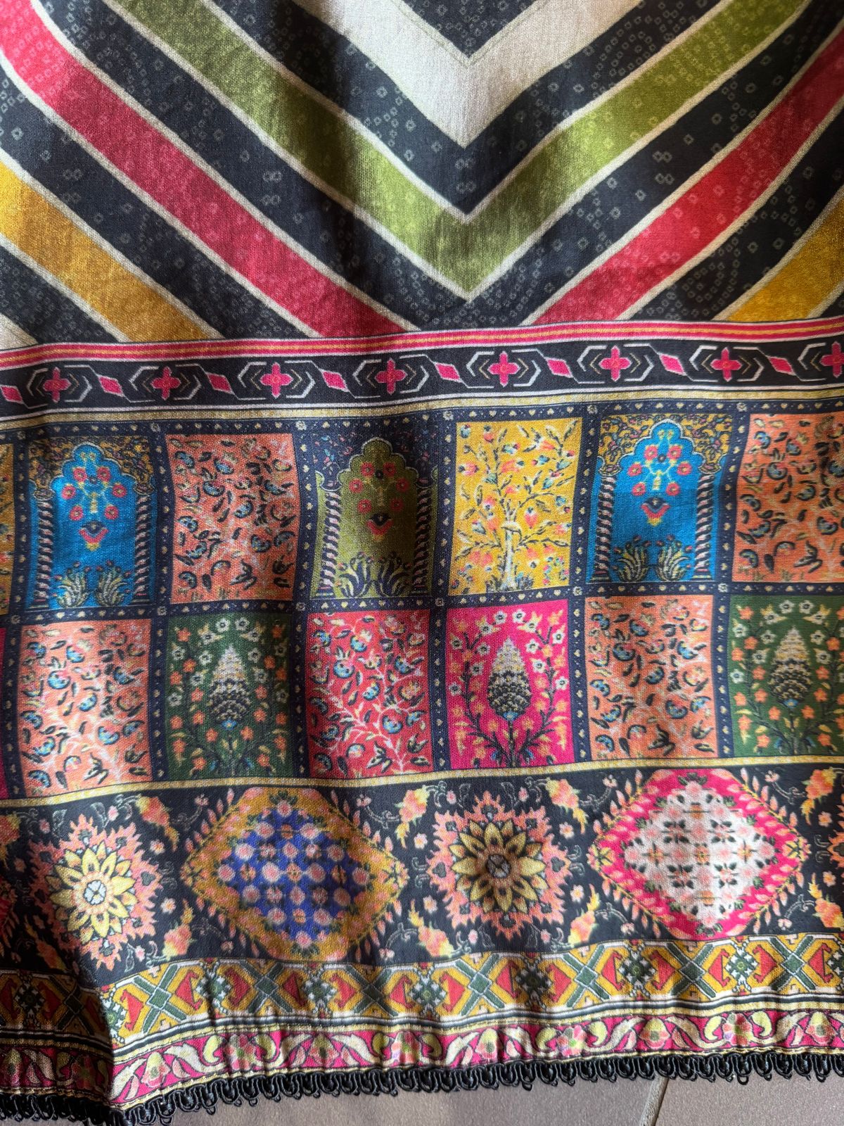 Soft digital printed muslin shirt Multi  Coloured concept with Traditional Indian