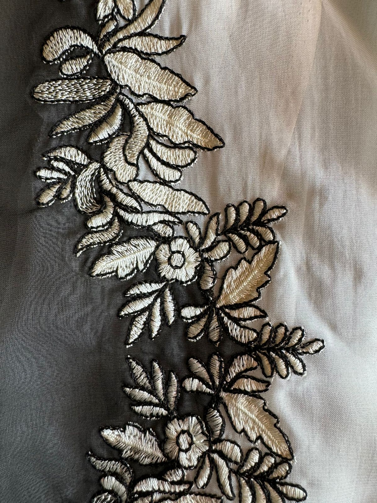 Soft organza Unstitched designer concept shirt with beautiful thread