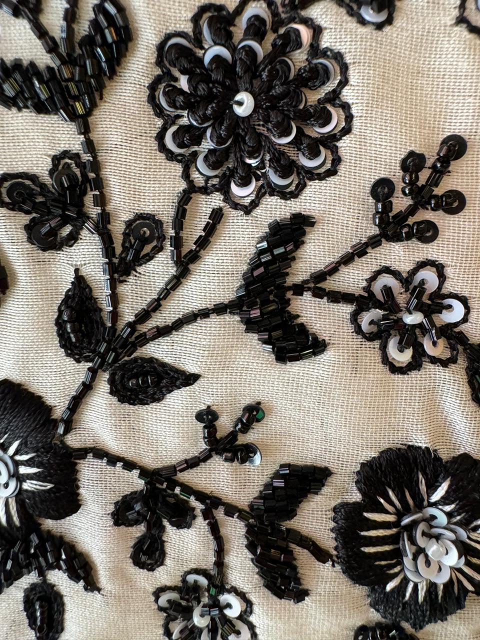 Pure chanderi Full size Unstitchef shirt With designer V neckline with nalki