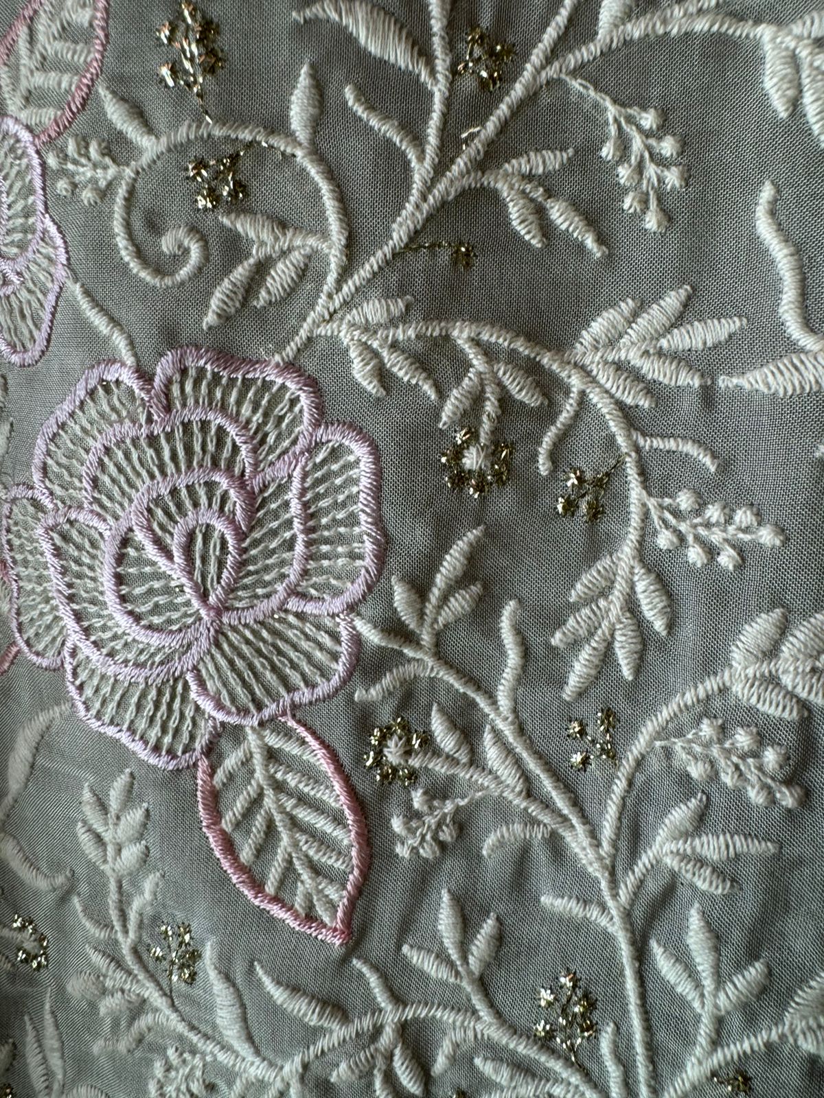 Soft organza Heavily thread embroidered Shirt concept inspired from the Pakistani embroideries