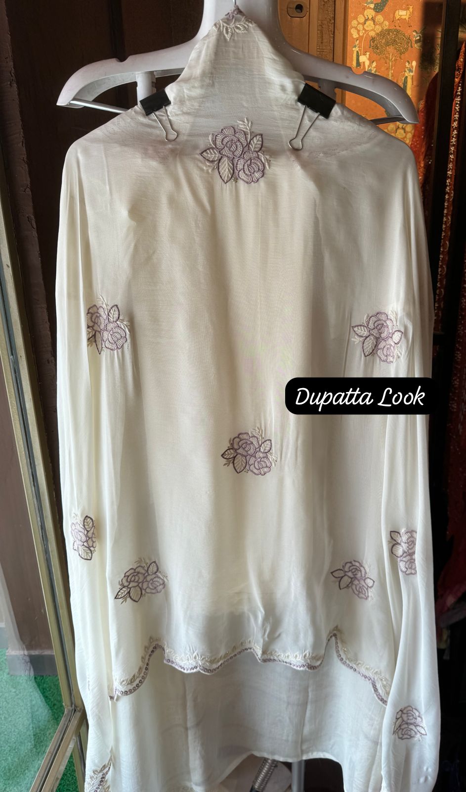 Soft organza Heavily thread embroidered Shirt concept inspired from the Pakistani embroideries