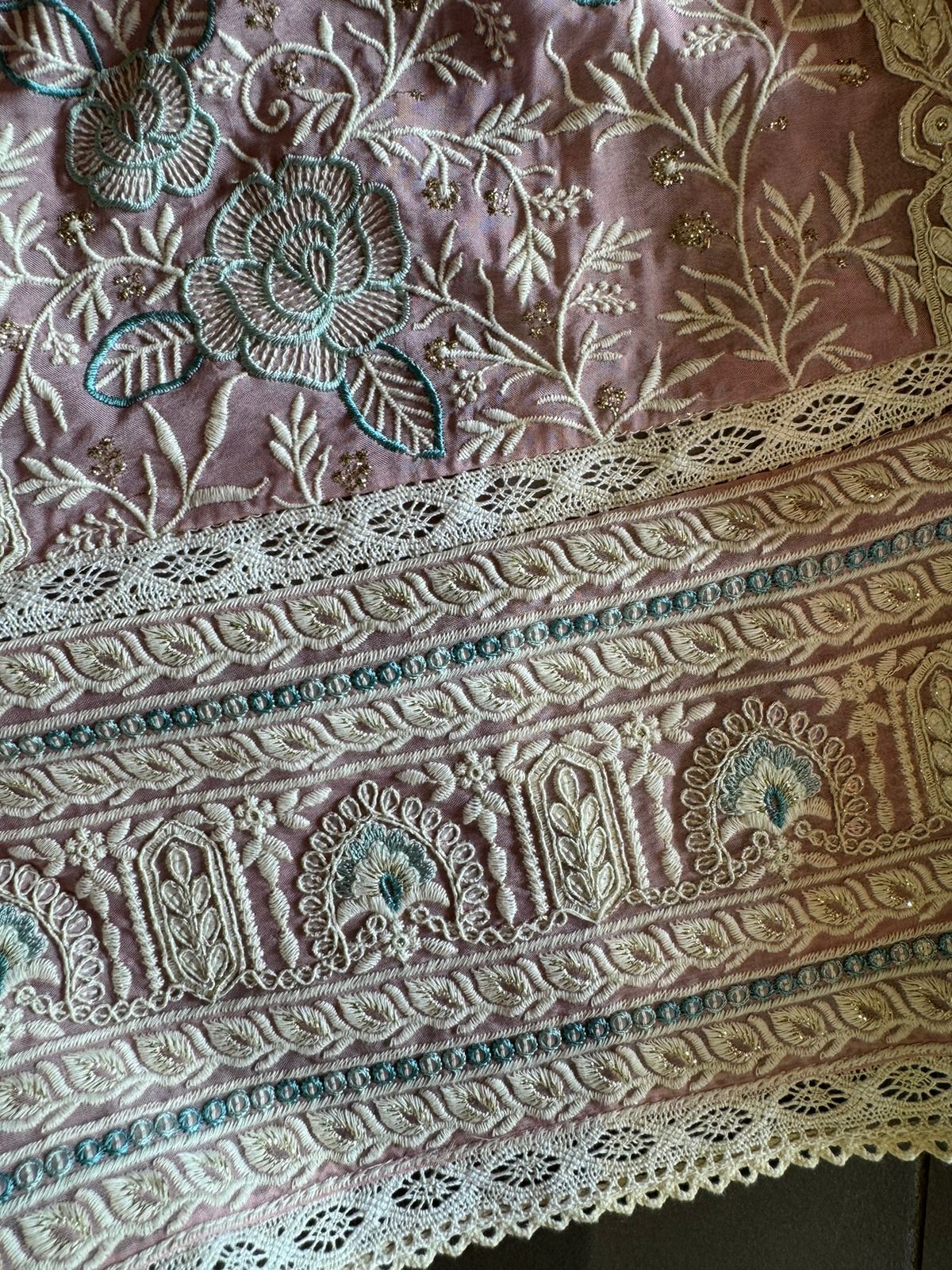 Soft organza Heavily thread embroidered Shirt concept inspired from the Pakistani embroideries