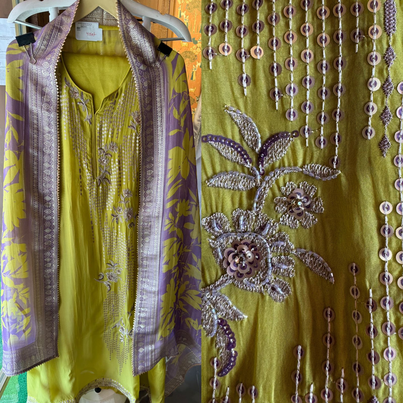 Soft organza And Flowy Shirt (Unstitched) with very Beautiful