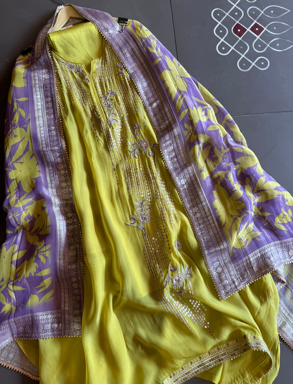 Soft organza And Flowy Shirt (Unstitched) with very Beautiful