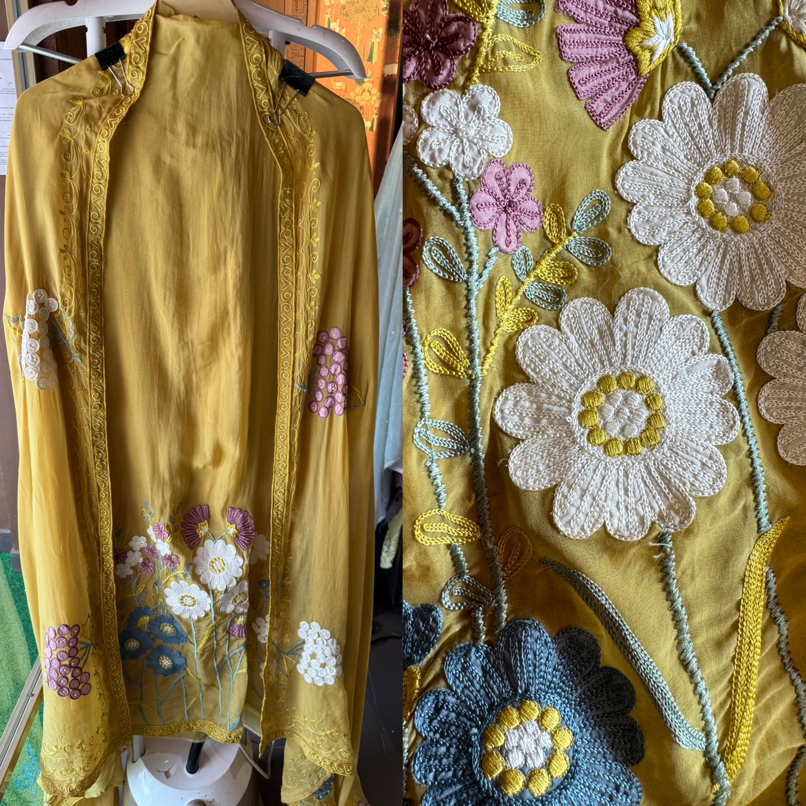 Soft organza Full size unstitched shirt with very beautiful