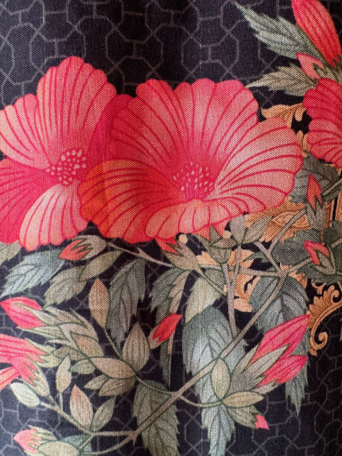 Soft muslin digital printed Shiry with Moti and Mirro