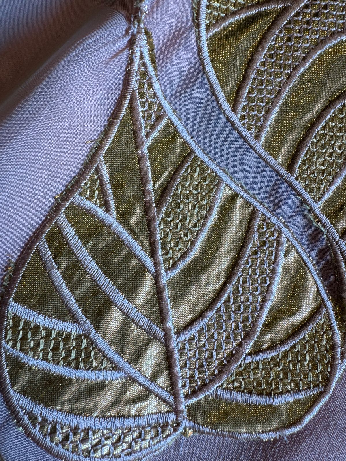 Soft tissue unstitched full size shirt with Leather work patti attached on the neckline