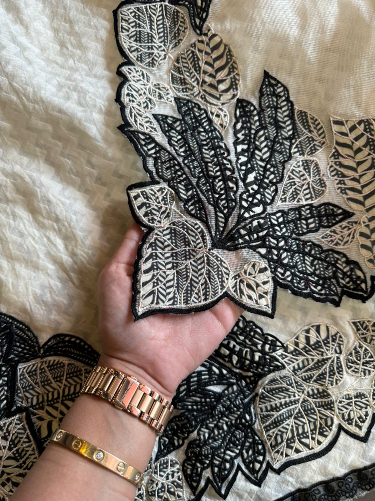 Pure organic Self weaved shirt very smart and elegant concept with only handembroidered patchwork