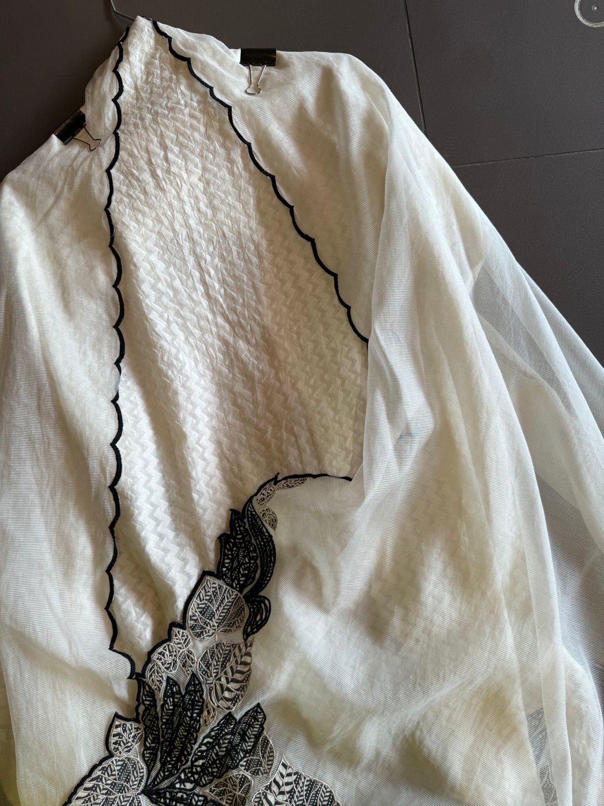 Pure organic Self weaved shirt very smart and elegant concept with only handembroidered patchwork