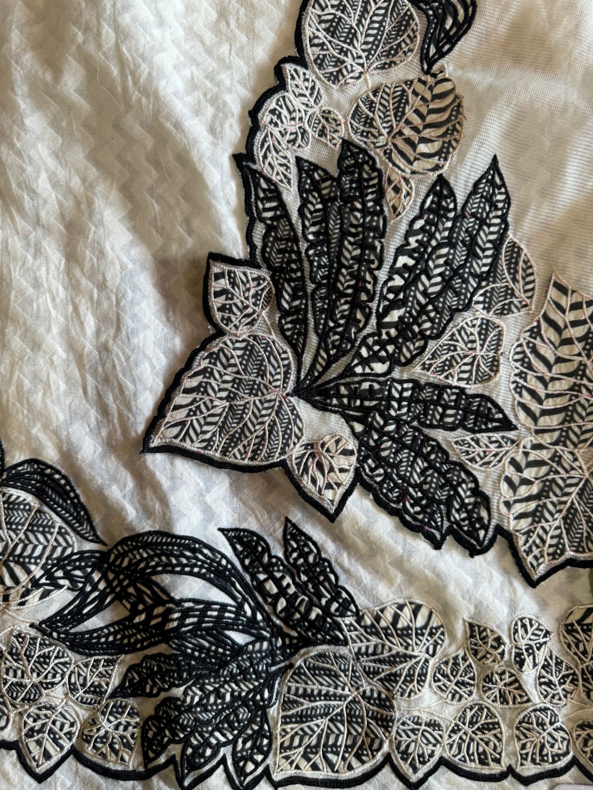 Pure organic Self weaved shirt very smart and elegant concept with only handembroidered patchwork