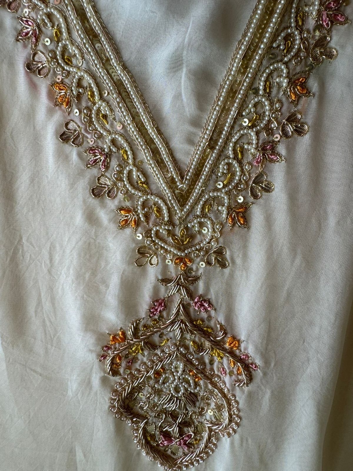 Soft organza shirt very lightweight shirt with very beautiful and gorgeous V neckline made