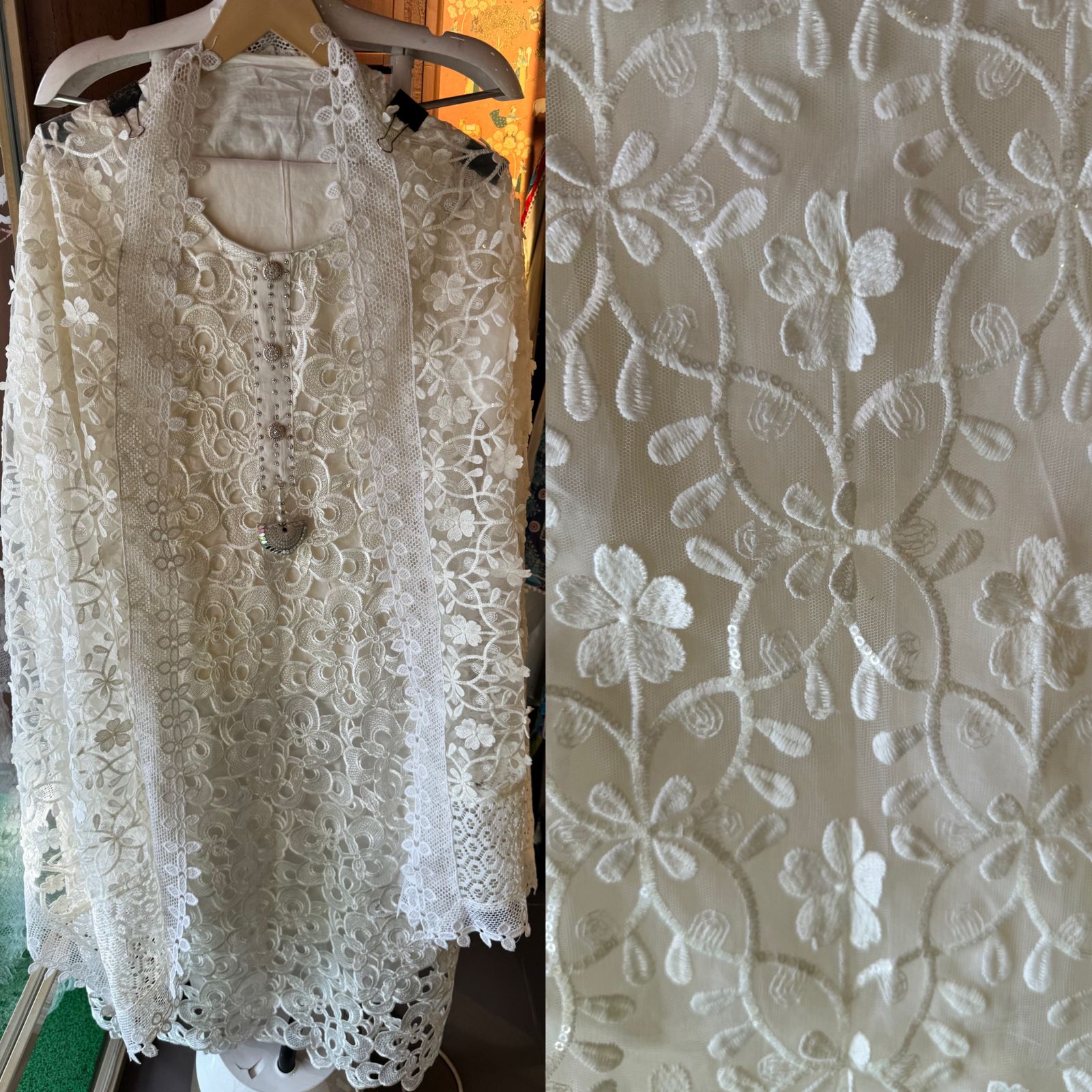 Crochet semi stitched shirt with front Designer crochet pattern with sequence highlighting