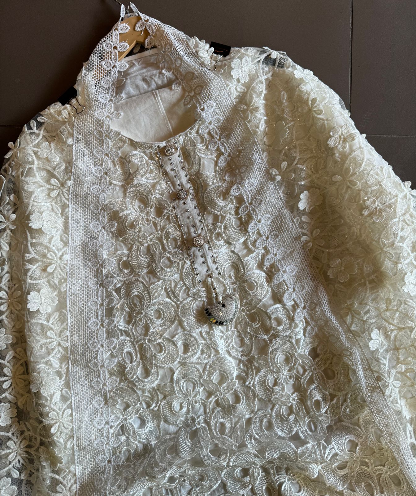 Crochet semi stitched shirt with front Designer crochet pattern with sequence highlighting